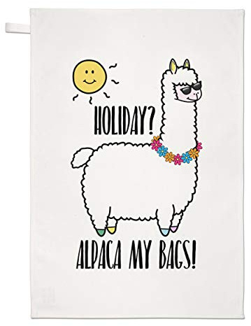Urlaub Alpaca Mein Beutel Geschirrtuch Spüllappen