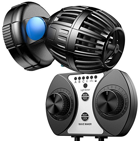 SunSun CW-110 Strömungspumpe 500-4000 l/h 10 W Aquarium Pumpe mit einstellbarer Wellenform, Wellenzyklus und Pumpleistung, mit Tag- und Nachmodus