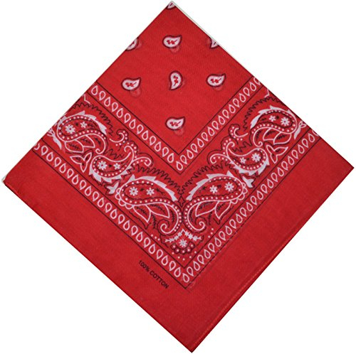 Bandana Halstuch Bikertuch Nickituch Kopftuch Baumwolle Mundschutz Piratentuch Rot