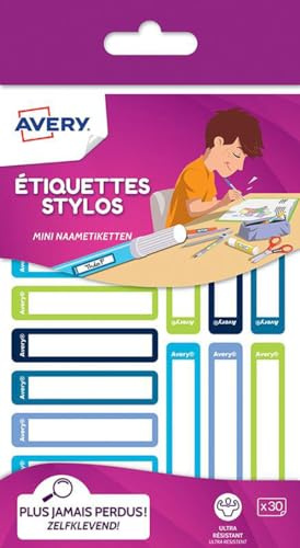 Avery Etiketten für Stifte, 30 Stück blau/grün