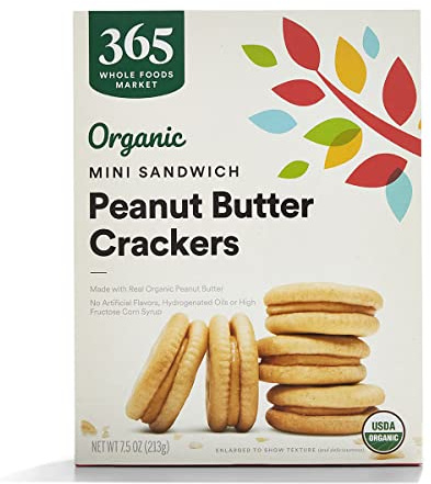 365 by Whole Foods Market, Organic Peanut Butter Mini Sandwich Crackers, 7.5 Ounce