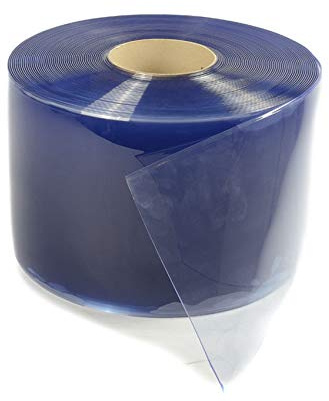 PVC Streifenvorhang transparant 400x4mm (L=50m) - PVC Lamellenvorhang - Industrievorhang - Rolle 50 meter