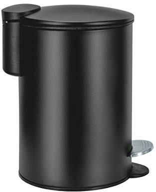 Kleine Wolke Kosmetikeimer Silence, Edelstahl, Schwarz, Eimer 3 L