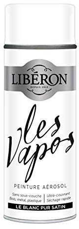 Libéron Peinture aérosol Les vapos, Le Blanc Pur Satin, 400ML