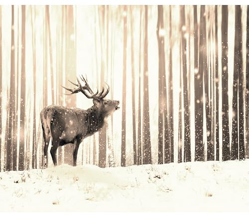 murando - Fototapete Vlies Hirsch Tiere, 150x105 cm, Schlafzimmer, Full HD