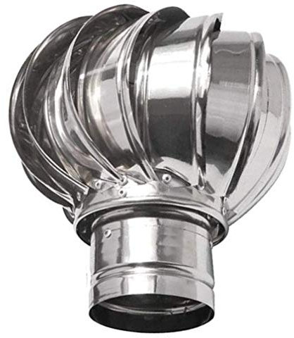 DZDZXQG Ventilatore a turbina Rotante Cappuccio per Camino Rotante in Acciaio Inossidabile Spinner Anti-downdraught Adatto alla Maggior Parte dei comignoli Standard Comignolo, 200 mm