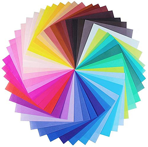 Meet-shop Carta per Origami,Carta Pieghevole 100 Fogli 10 x 10 cm Doppia Faccia Colorata Origami per Bambini Progetti Artistici e DIY Artigianato
