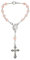 FRITZ COX Couronne de voiture « Rose » - Ange gardien pour voiture avec fermoir - Perle de 6 mm - Avec croix en métal - Pour rétroviseur