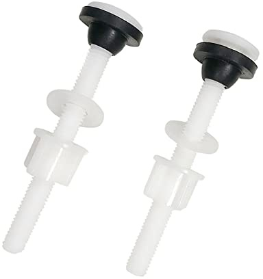 CENPEK Paquete de 4 tornillos para tanque de inodoro, plástico, cabeza hexagonal, 3/8 x 4, calidad residencial, ideal para reparaciones de tanques de inodoro