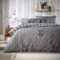 Olivia Rocco Parure de lit réversible en coton majoritaire avec housse de couette réversible à carreaux pour lit double, gris