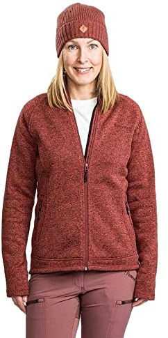 Pinewood 9372 Gabriella Damen Strick Fleecejacke Maron Rose Melange (800)