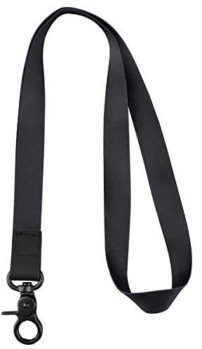 HONZUEN Lanyard Schlüsselband Lang, Universal Umhängeband Schlüssel mit Echtem Leder, Neck Lanyard Ideal für Handy Schlüssel Arbeitskarte ID-Karten