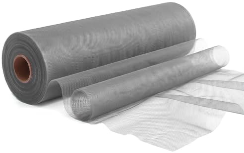 Tüll Rollen Tüll Stoff Grau 30cm x 92M, EUBSWA Tüllband Tüll Rolle für Hochzeit Party Tutu Rock Bankett Kleidung Deko Handwerk