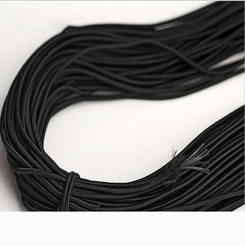 15 Metros 2 MM Colorido Redondo Cuerda Alta Elástica Línea de Banda de Goma DIY Accesorios de Joyería de Costura-Negro-2mm-15M