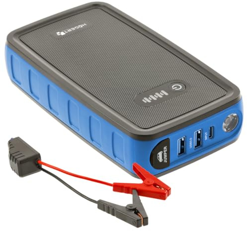 Högert Technik - 400A-Startgerät | Starthilfe Powerbank Auto Batterie Booster Starter Powerbank | Einschaltstrom: 400A, Spitzenstrom: 800A