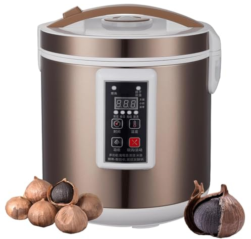 Máquina fermentadora de ajo negro de 7,5 l, olla fermentadora inteligente automática de 90 W, con control inteligente, fermentación rápida de 7 días, para yogur casero/ajo negro/vino de arroz dulce/má