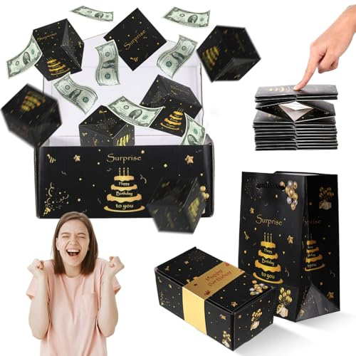Surprise Gift Box explosionante Caja de regalo de cumpleaños Happy Birthday Pop Up Mystery Box Pop Up Caja de Regalo Caja de Regalo Explosión Cajas de Regalo Pop Up Surprise Box para Cumpleaños con