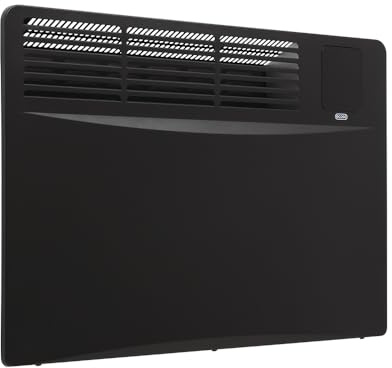 ECOSO 1500W Black WiFi Convector Panel Smart Electric Heater Plug 420x615mm