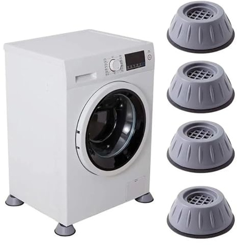 Almohadillas universales antivibración for los pies de la lavadora, soporte elevador de muebles, Base de goma silenciosa for refrigerador, patas de soporte amortiguador(Medium-4pcs)