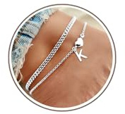 DORANA Anklets for Women Silver Waterproof Initial Anklets with Letter Heart Charm Women Adjustable Ankle Chains Foot Gift for Her Initial Foot Jewelry,K