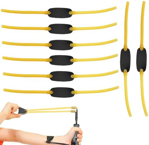 LKJAUOZ 8 Pezzi Elastici per Fionda, Bande Elastiche per Fionda, Ricambio Elastico per Fionda, Gomme per Fionda, Elastici di Ricambio per Fionda, Regolabili, Universali(fionda non incluse)