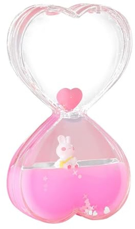Tropfen Sanduhr Flüssig Bewegung Bubble Liquid Motion Bubble Timer Sanduhr Dekompressionsölleck Schreibtisch Spielzeug Geschenk for Kinder, Erwachsene (Rosa)