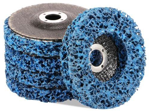 5 Stück CSD Scheibe Schleifscheibe 100mm Reinigungsscheibe Flex Nylongewebescheibe CSD Scheibe Akkuschrauber für Holz Metall Stein Beton