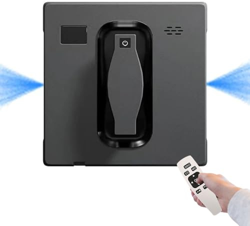 Robot Laveur de Vitre, Robot Nettoyeur de Vitres avec Double Pulvérisation d'eau, APP contrôle, Navigation Intelligente et Détection des Bords, R-obot Laveur de V-itre pour Intérieures et Extér (Noir)