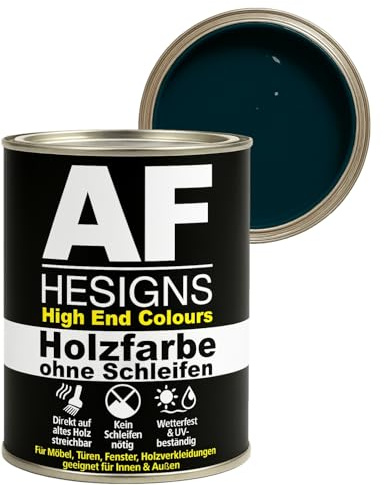 Alex Flittner Designs Deep Teal Furniture Paint without Sanding - Satin Matt 750 ml Furniture Paint Wood & Metal Indoor/Outdoor Use