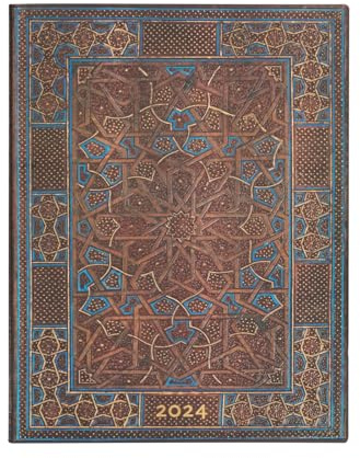 Paperblanks Flexi 12-Monatskalender 2024 Midnight Star, Vertikal - Ultra (230 x 180), Französisch