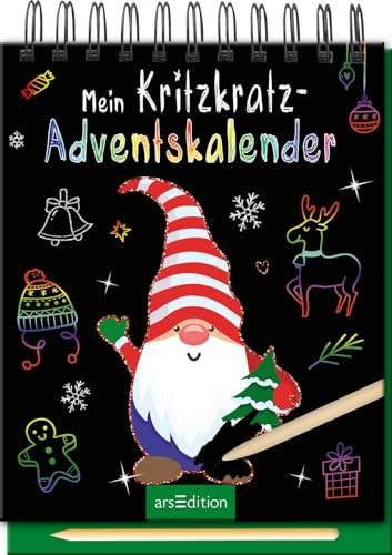 Mein Kritzkratz-Adventskalender: 24 zauberhafte Motive zum Freikratzen, für Kinder ab 5 Jahren (Kritzkratz-Buch)