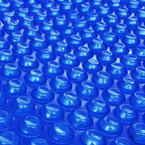 Festnight Drivande pool-solfilm rund poolskydd pool-solpresenning diameter 381 cm för 457 cm pooler – blå