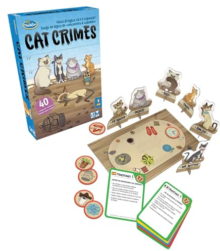 ThinkFun Cat Crimes, Logik- und Reflexionsspiel, Brettspiel, Spiele für Kinder, Empfohlenes Alter 8+
