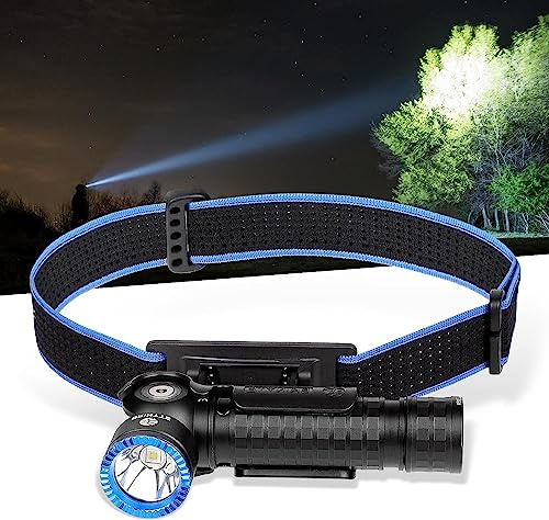 Brinyte HL18 LED Stirnlampe 1600 Lumen Stirnlampe Multifunktionale Rechtwinklige IP66 Wasserdichte Taschenlampe mit Stirnband und Magnetischem Schwanz für Outdoor-Aktivitäten
