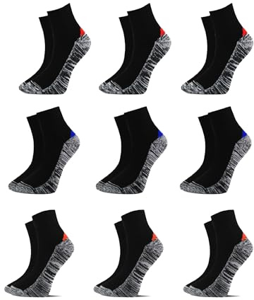 Socksberg arbetsstrumpor herr långa & korta (9–12 par) | Hållbara och luddfria anti-svett strumpor | Varma arbetsstrumpor vinter och sommar