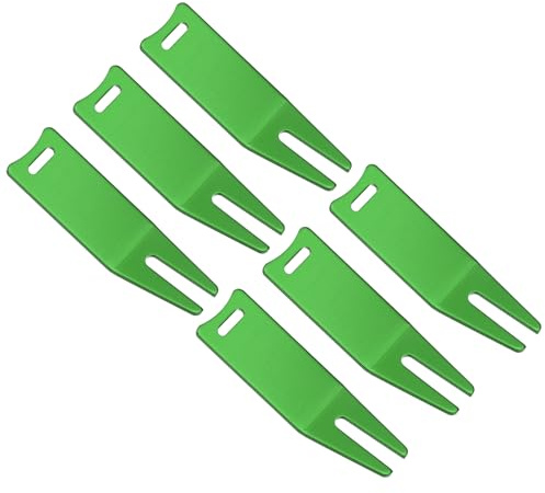 PATIKIL Metal Doblado Golf Hoyuelos Reparación Herramienta, 6 Paquete Golf Hoyuelos Herramienta Curvado Punta Golf Verde Hoyuelos Tenedor Bola Marca Reparación Herramienta, Verde