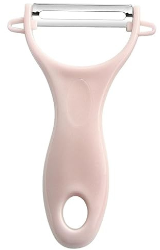 HSYTEK - Pelapatate extra affilato, ideale per pomodori e kiwi, con manico ergonomico, di alta qualità, di HSYTEK (rosa)
