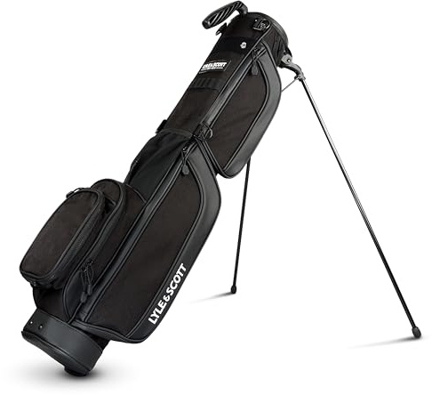 Lyle and Scott Gleneagle - Bolsa de Golf Ligera para Hombre con Divisor de 3 vías de Longitud Completa, Bolsillo frío Aislado, asa Duradera, Soporte retráctil, Correa Acolchada, Bolsa de Soporte de
