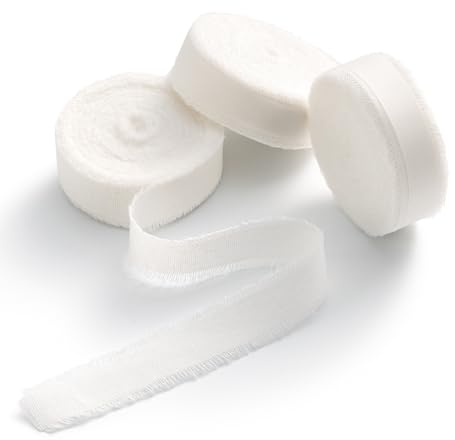 AOKSUNOVA Baumwollband Schleifenband Baumwolle Geschenkband Weiß