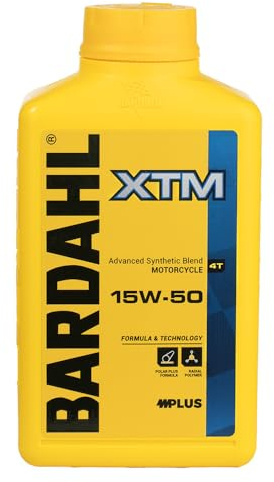 Bardahl - XTM 15W-50 - Olio Moto per Motori Pluri e Monocilindrici di Elevata Potenza, Massimizza le Prestazioni e Mantiene Pulito il Motore, 1 L