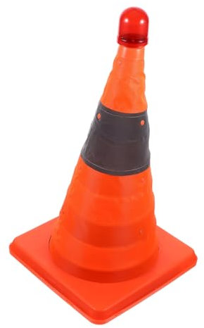 Cono de Tráfico LED y Reflectante con Luz LED Extensible para Señalización de Seguridad y Advertencia Carreteras