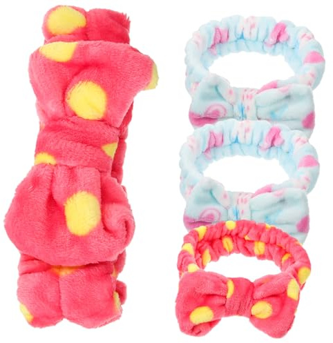 VALICLUD 4 Pièces Bandeaux pour Filles Accessoires de Bain Doux et Confortables Idéaux pour Nettoyage et Spa