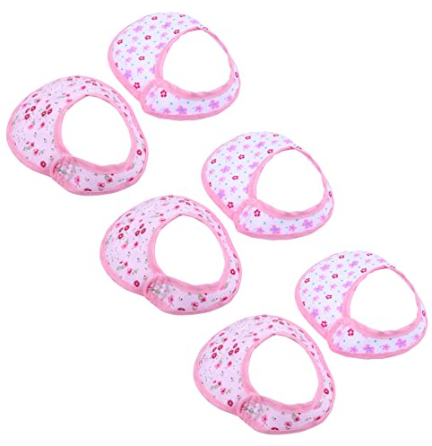 Didiseaon Accessoires pour Poupées 18 Pouces Bavoirs Lavables et Réutilisables en Tissu Rose Lot de 6 Set de Set de Pièces 3 Ensembles pour Petites Filles
