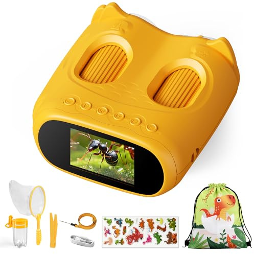 Microscopio digitale 2 in 1 per bambini e telescopio, microscopio tascabile 1000X, schermo 4K 2.0, USB, telescopio portatile ricaricabile, Science all'aperto dai 3 anni in su