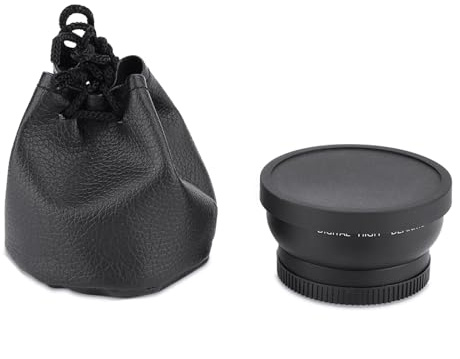 Lente Universal Gran Angular 52mm 0.45X, Conversión y Macro, Vidrio Óptico con Múltiples Recubrimientos, Compatible con Cámaras DSLR y Digitales - Amplio Campo de Visión, Detalle