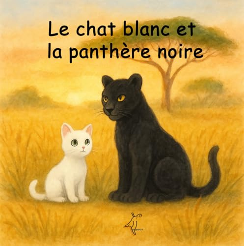 Le chat blanc et la panthère noire: Une histoire d’amitié dans la savane - Album jeunesse illustré 3-7 ans