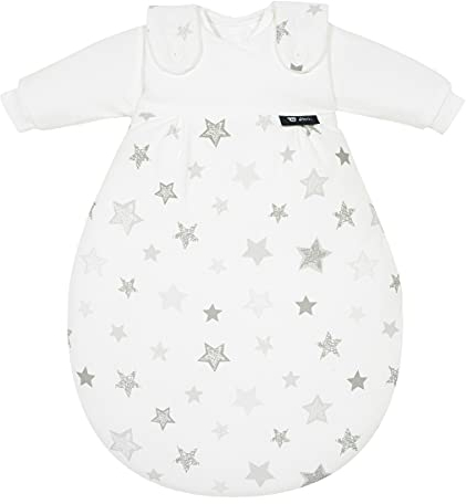 Alvi Baby-Mäxchen Original (3-teilig) | Außensack + 2 Innensäcke | mitwachsender, atmungsaktiver Babyschlafsack | birnenförmig für Strampelfreiheit | 100% Baumwolle | für Sommer & Winter