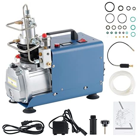 CREWORKS PCP Kompressor 300bar Automatisch Luftkompressor-Pumpe 4500PSI Hochdruckluftpumpe 1800W Kompressorpumpe Auto-Stop Kompressor 30MPA Hochdruck PCP Inflator für die Aufblasflasche