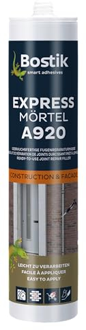 BOSTIK A920 Express Mörtel Steingrau – Fugenreparaturkitt, Haftet Zuverlässig, hält Regen und Wetter schnell stand, für Innen- und Außenbereich, 300ml