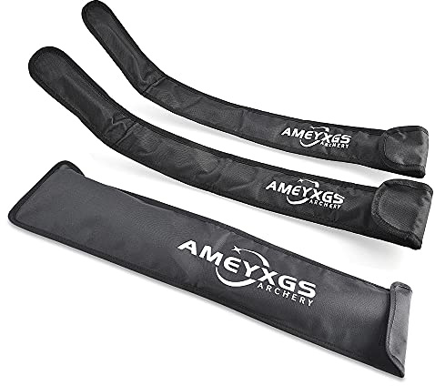SHARROW Tiro con Arco Bolsas de Extremidades de Arco Recurvo Cubiertas de Manga de Extremidades con Fundas Protectoras Bolsas de Asa de Proa (Negro)